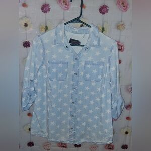 Cavalini denim collection shirt Small Denim/Stars